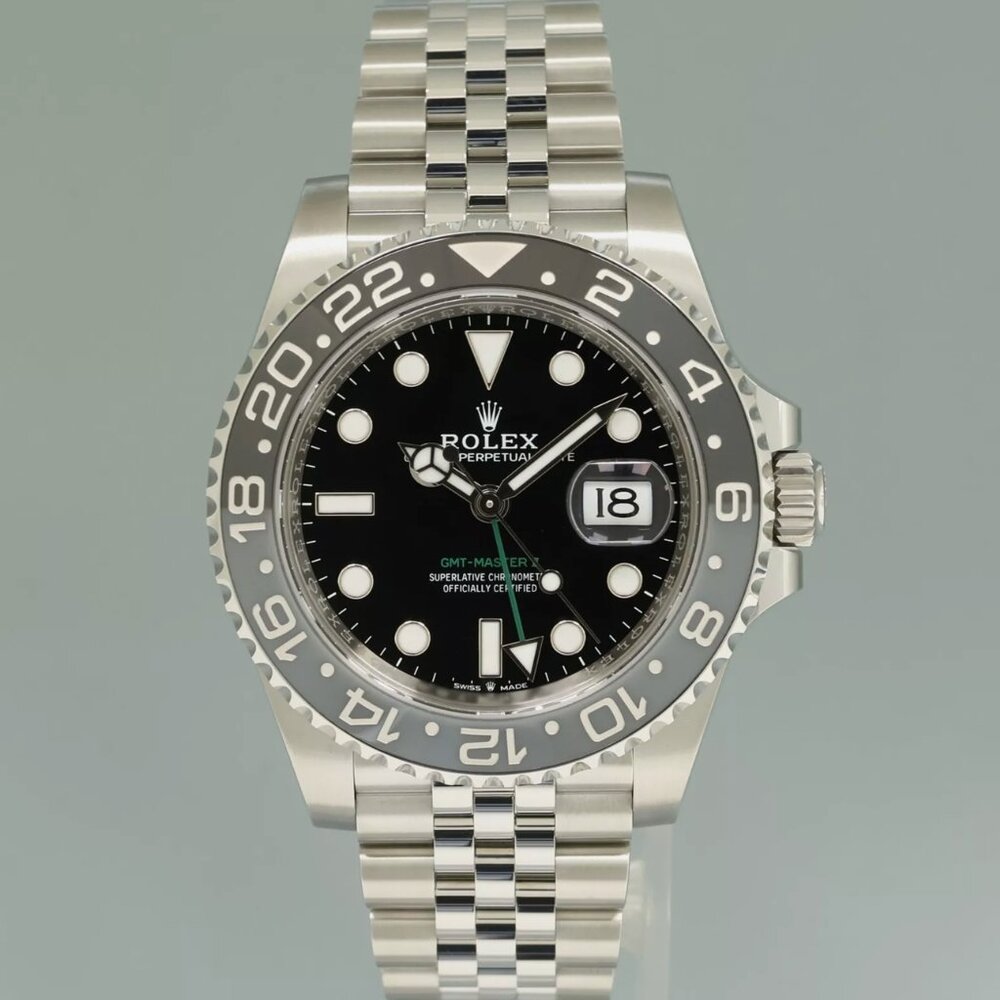 2024 Men's Rolex GMT 40mm Master Bruce Wayne Watch PAPERS